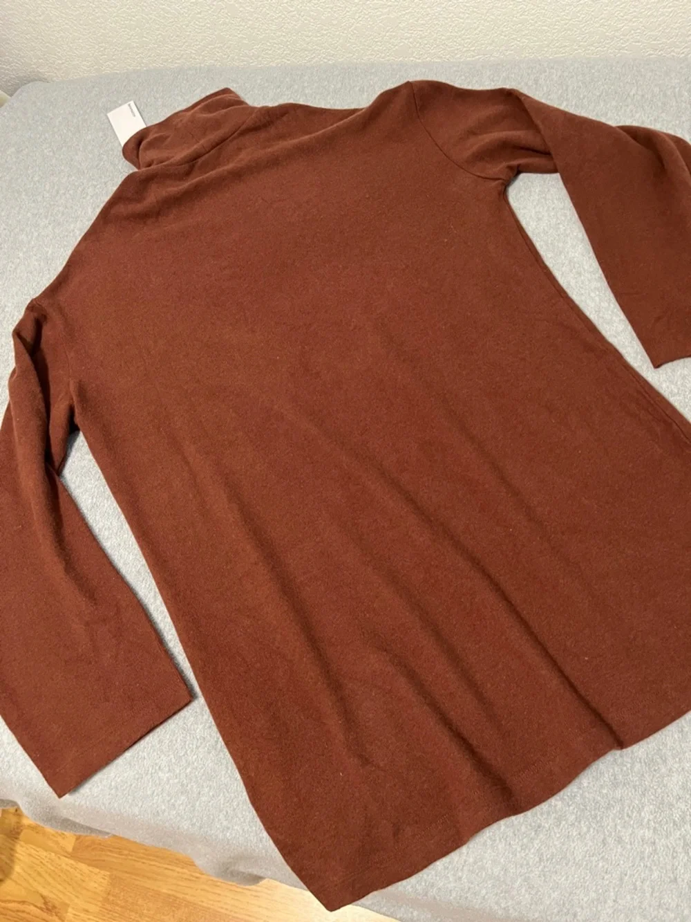 Reformation Aspen Mini Dress Womens Medium Brown Turtleneck Longsleeve - Picture 7 of 12